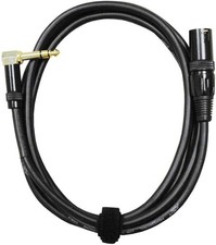 Audio2000's E14106 1/4" TRS Right Angle to XLR Male 6Ft Audio Cable, 22 Black