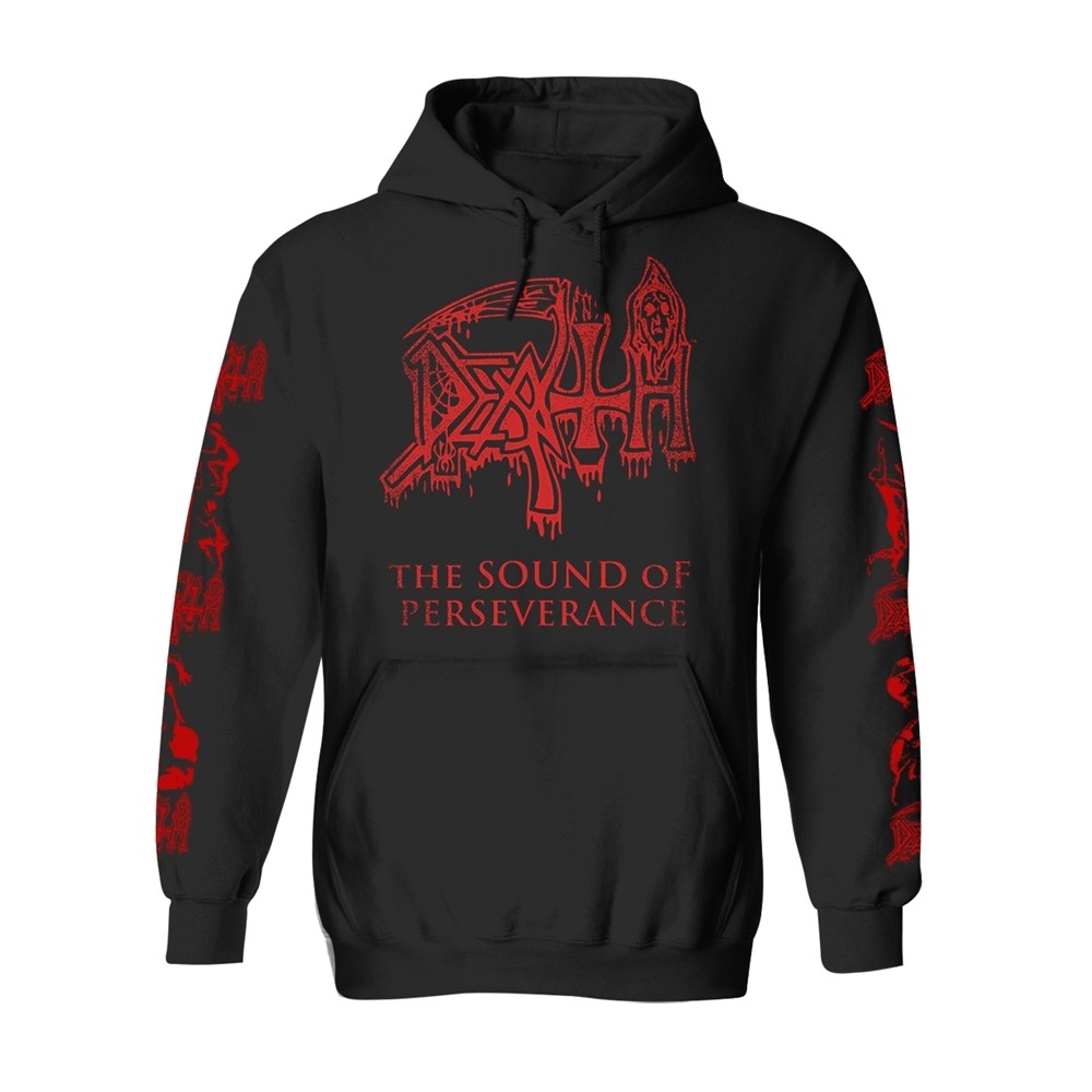 DEATH - THE SOUND OF PERSEVERANCE BLACK Hooded Sweatshirt Small