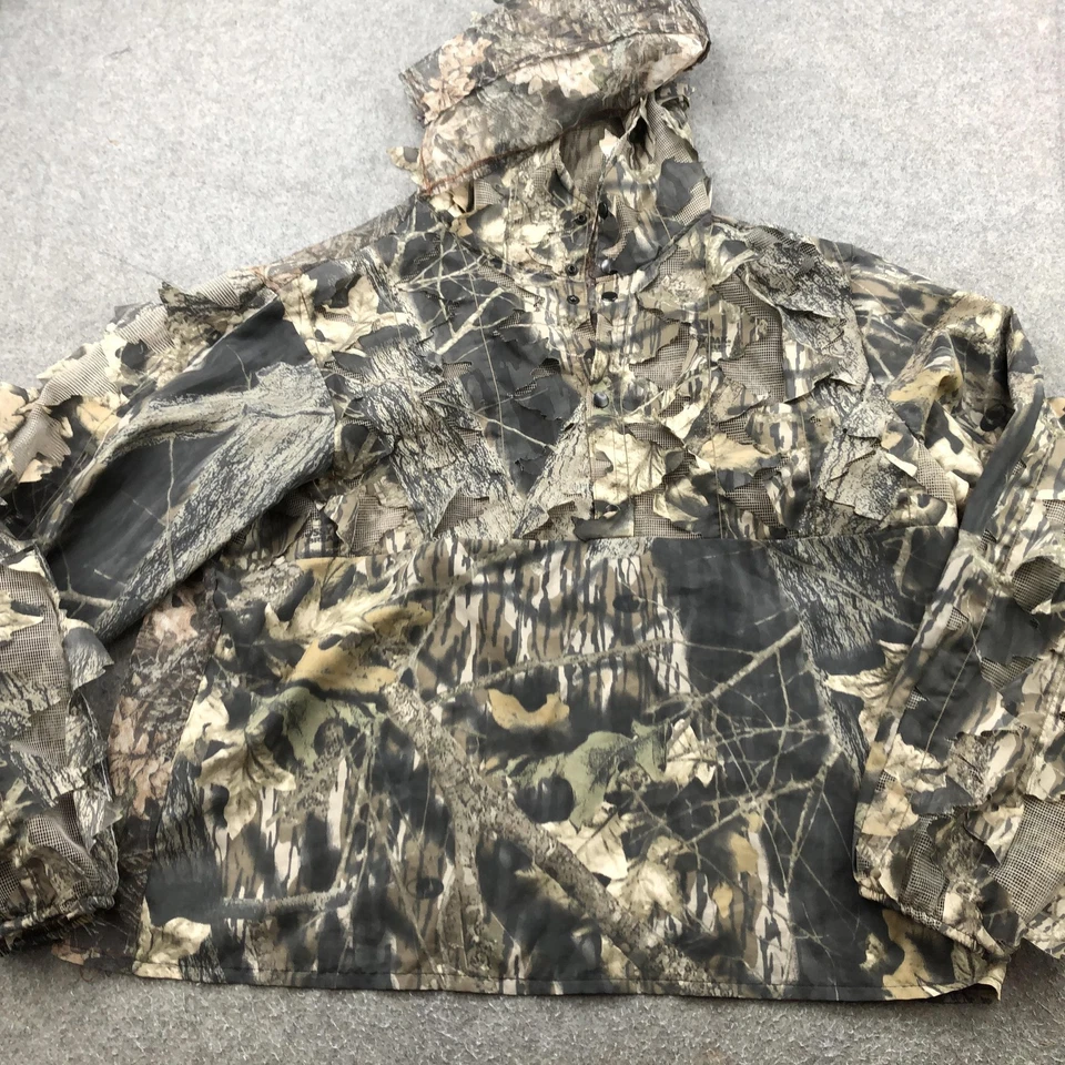Game Hunter Jacket Mens Large Camo Hooded 3D Leafy Ghillie Hunting Mossy Oak - Image 2 of 4