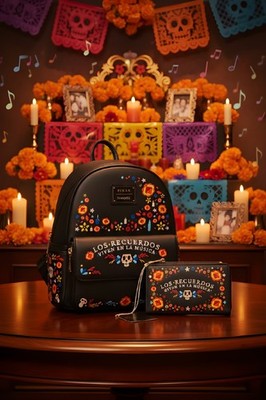 Loungefly Disney Pixar Coco floral mini backpack and wallet