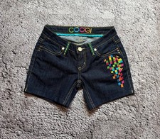 Coogi Embroidered Dark Wash Denim Shorts Size Women  s 33  