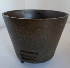 Vintage Cast Iron Calderon Small Pot Vented 3 Footed 4.5 X 6in