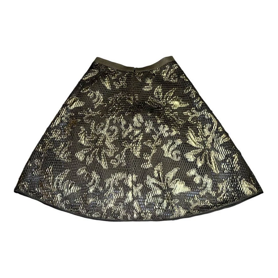 Falda Anthropologie Yoana Baraschi Corte Láser Floral Línea A Talla S Negra Foto 2 de 4