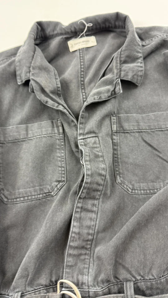 Mono Lucky Brand para mujer grande negro con cinturón utilitario mono caldera lavado Foto 4 de 4