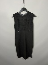 VERSACE WOOL Dress - Size UK8 - Black - Great Condition - Women’s