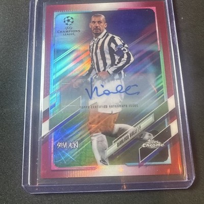 2020-21 Topps Chrome X Steve Aoki UCL Red /5 Gianluca Vialli #52 Auto
