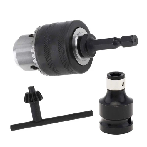 Metal Drill Chuck 1/4" Shank 1/2 Impact Wrench Adapter for Impact Driver
