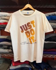 Vtg 80s - 90s Russell Athletic Nike Just Do It White T-Shirt Made in USA Large