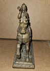 Decorative Brass Figurine Indian on Horse Brass Figurine Indians Horse Native — photo 4