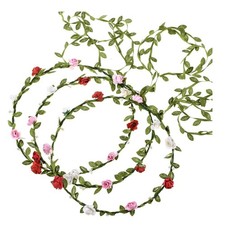 Flower Headband Rose Floral Wreath with Lovely Tail Photography Floral Crown ...