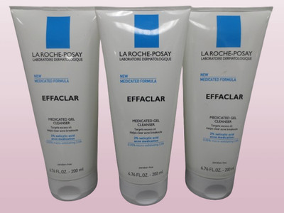 LA ROCHE POSAY EFFACLAR MEDICATED GEL CLEANSER 6.76 OZ NWOB LOT OF 3