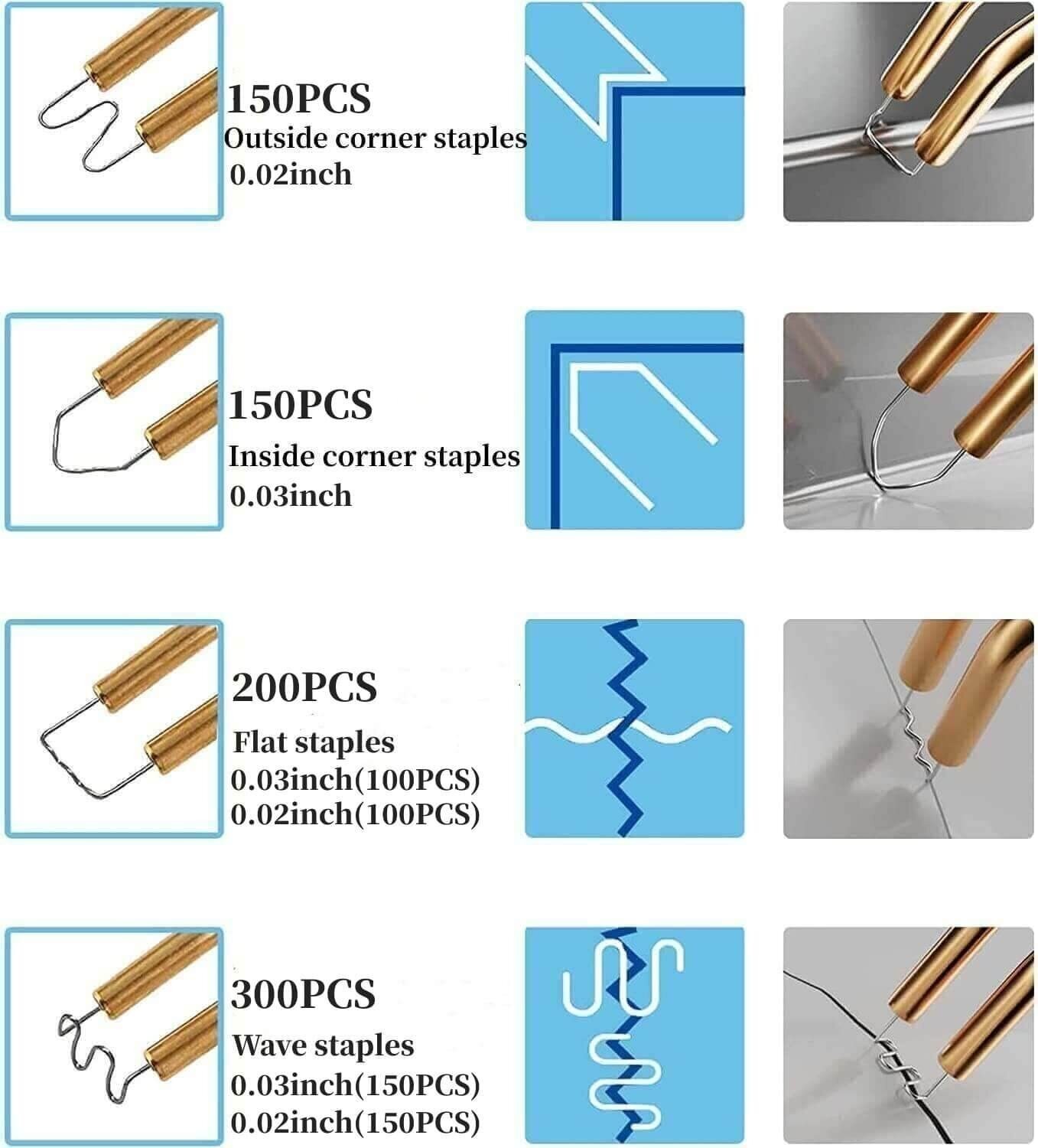 Plastic Welder Kit Soldering Tool Car Bumper Repair Welding Gun 800 Staples Case