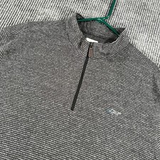 Greg Norman Pullover Sweatshirt Mens XL Extra Large Black Long Sleeve 1/4 Zip