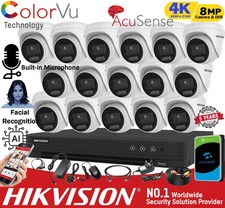 HIKVISION 8MP CCTV CAMERA 4K COLORVU DVR SYSTEM AUDIO MIC OUTDOOR NIGHT VISION