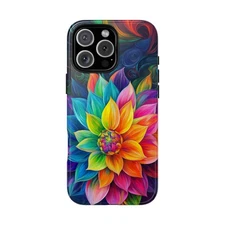 Phone Ink Case - iPhone/Galaxy/Pixel - Dahlia Lotus Petals Colors