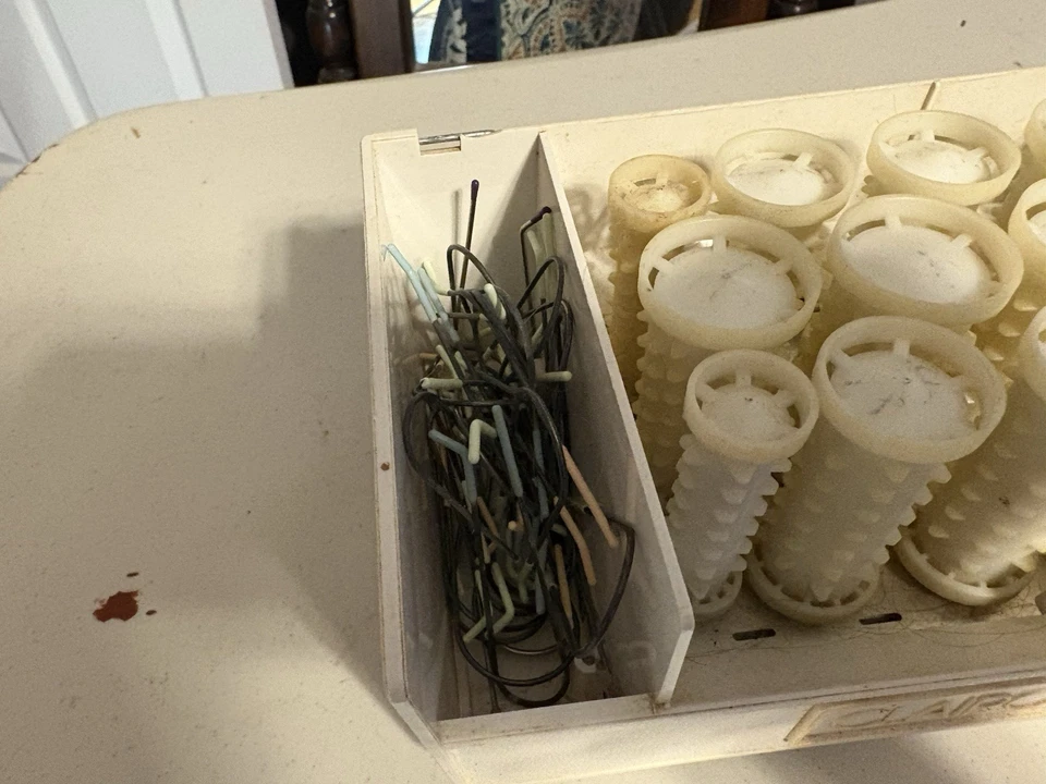 Vintage Clairol Kindness Deluxe 3 Vias HairSetter K-400S Hot Rollers Curlers com Clipes - Imagem 3 de 3