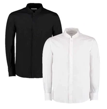 Long Sleeve Tailored Mandarin Collar Shirt Kustom Kit Sizes: S - XXL