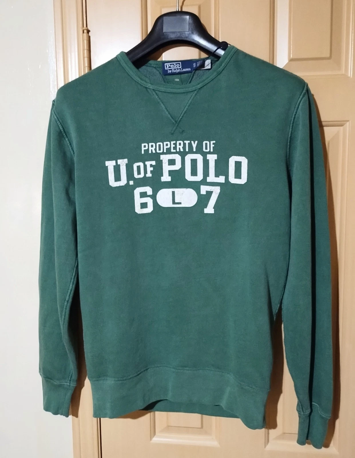 Polo Ralph Lauren Collegiate-Inspired Fleece Sweatshirt - XS - Fade Green - NWT image 2
