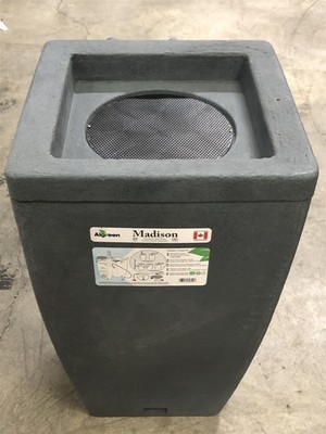 Algreen Products 84302 Madison 49 Gallon Rain Barrel - Charcoal Stone