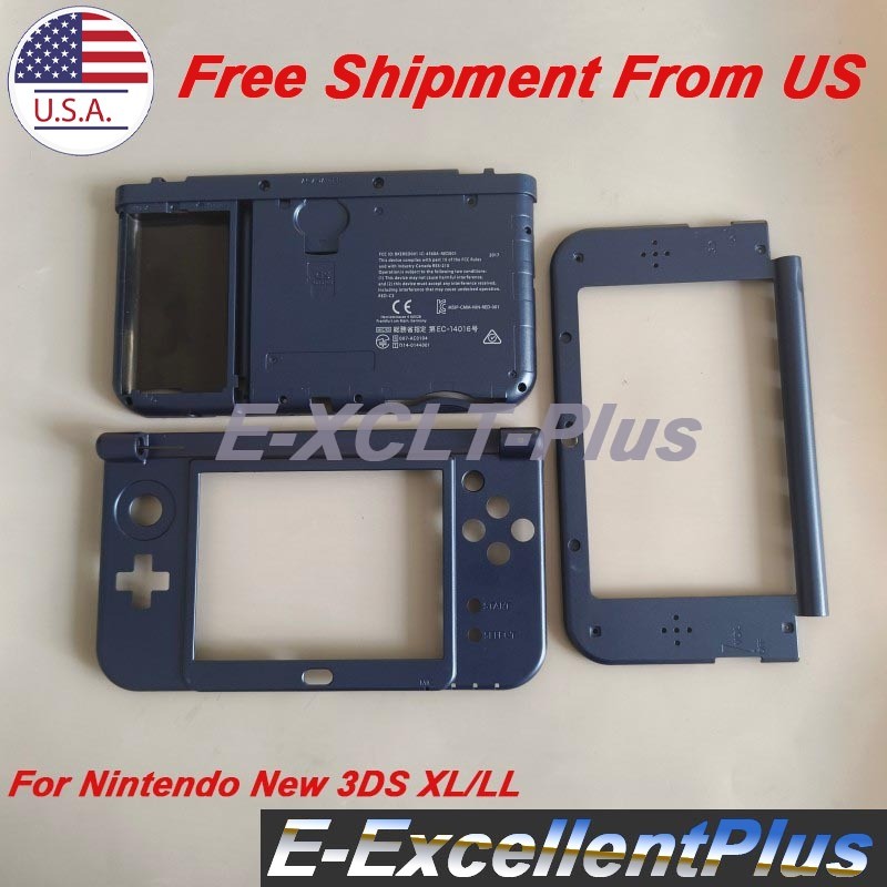 For Nintendo New 3DS XL LL Top Middle Frame Bottom Housing Shell