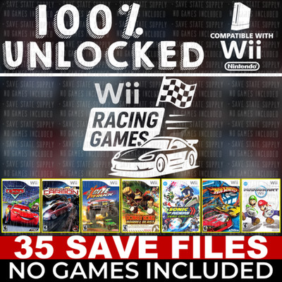 Need For Speed Hotwheels Sonic Mario Kart Pixar Car Wii Memory Card Racing Saves