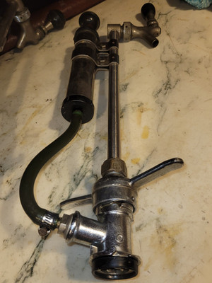 Lot 2 Vintage Perlick Hoff Stevens Draft Beer Keg Party Pumps Tap Riser Faucet