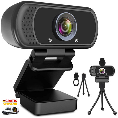 Webcam HD 1080p USB Full HD Kamera mit Mikrofon 110 Grad Bre