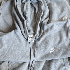 Nike Men's Gray Fleece Hoodie Jogger Pants 2-Piece Set Size S Pockets