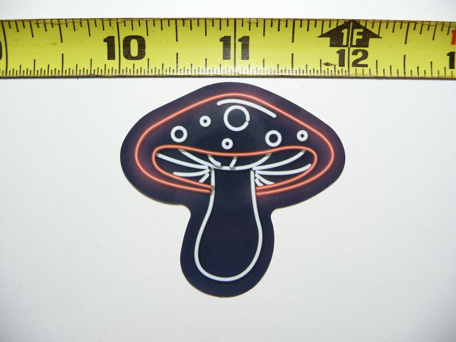 Magical Pizza Mushroom Neon Vinyl Sticker Decal Bright Colors