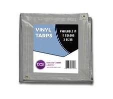 CCS Waterproof Vinyl Tarp – Heavy Duty Tarpaulin with Rustproof Grommets f