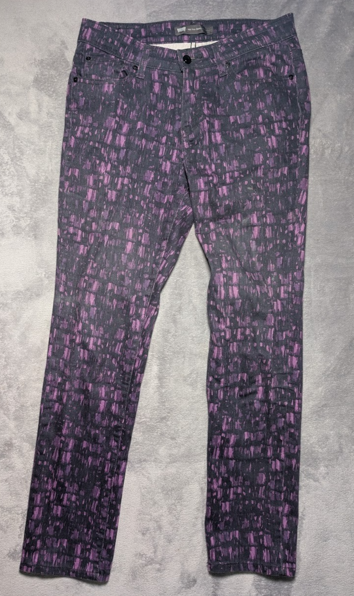 Levi's ~ Pants Women Sz 8 29x32 - Mid-Rise Skinny Jeans Purple Splater Pattern