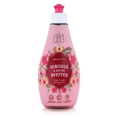fit Spülmittel Hibiskus & roter Pfeffer 400ml - Geschirrspülmittel (1er Pack)