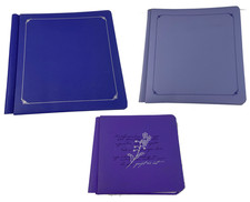 3 Creative Memories Scrapbook Album Covers Blue  Periwinkle 12x12 Purple 7x7