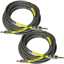 2 PLOYNK 12 ga gauge professional grade 1/4 speaker to monitor cables PAIR 15 ft