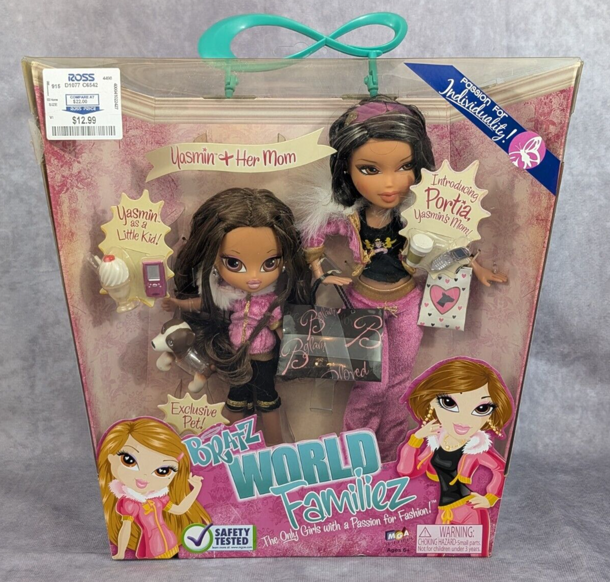 Bratz World Familiez Yasmin + Her Mom Portia Rare Toy Dolls MGA