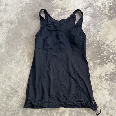Lululemon Shirt Size 4 Run Ta Ta Topper Tank Top Black Luxtreme Drawstring Waist