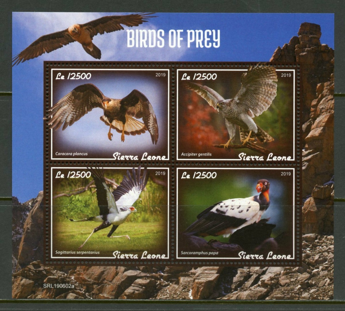 SIERRA LEONE 2019 BIRDS OF PREY SHEET MINT NEVER HINGED