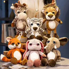 Cute Wild Animal Plush Toy, Soft Stuffed Animal Doll & Furry Pillow
