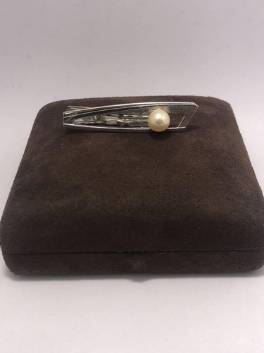 MIKIMOTO Mikimoto tie pin pearl pearl tie pin silver silver