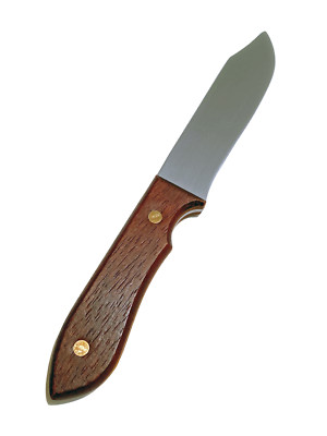 TEKKA BUDO Trainingsmesser Profi Aluminium 25 cm, Echtholzgriff Alumesser stumpf