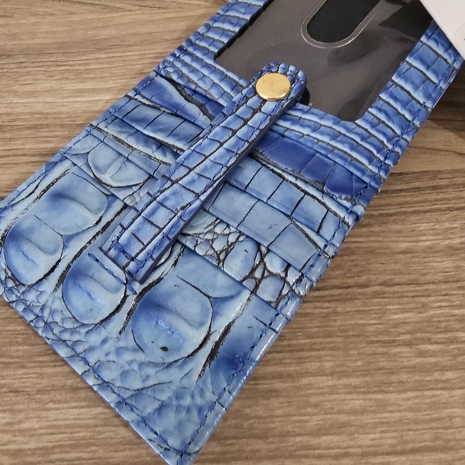 New Brahmin ELECTRIC BLUE OMBRE MELBOURNE Credit Card Wallet eBay