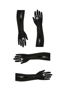 Gummi Latex geformte Ellbogenlänge Handschuhe 2 Stück.