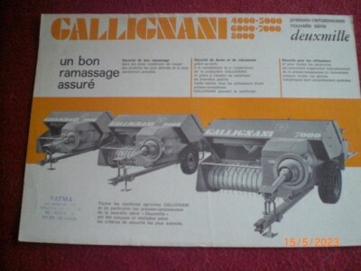ADVERTISING BROCHURE GALLIGNANI 4000 TO 8000 PICK-UP PRESSES