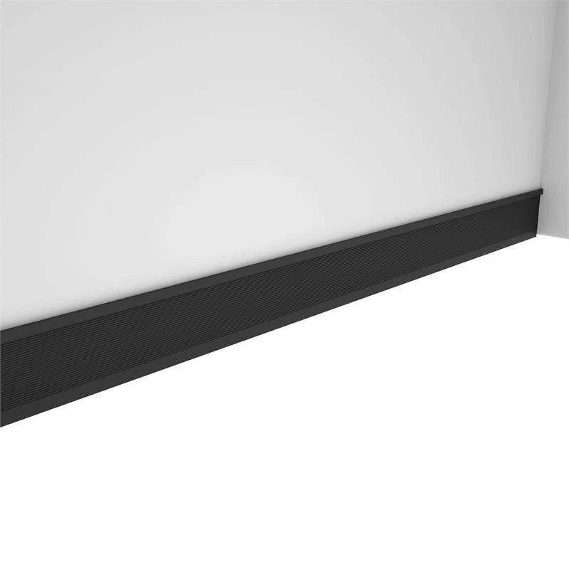 Bestar Norma 2 Door Desk Hutch in Walnut Gray and White - Image 4 of 4