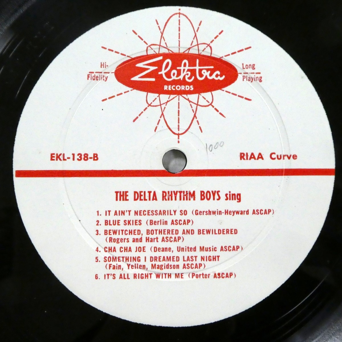 The DELTA RHYTHM BOYS Elektra 138 LP 1957 Rn'B VG++ Original