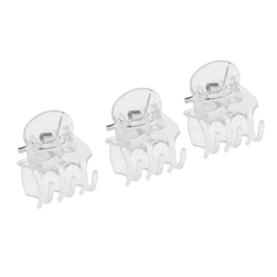 100Pcs Transparent Garden Plant Clips Clear Plastic 6-Claw Orchid Clamp Fixe _cn