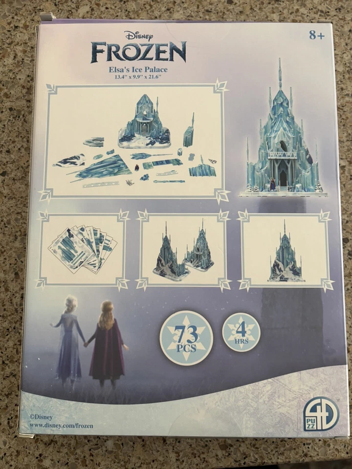 Disney Frozen Elsa's Ice Palace Modelo 3D Puzzle Kit 73 Piezas - 4D Cityscape Ltd Foto 3 de 4