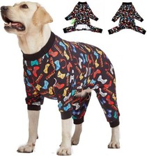 LovinPet Large Dog Pajamas Thermal Jersey Tartan Indoor/Outdoor for M-3XL Dogs