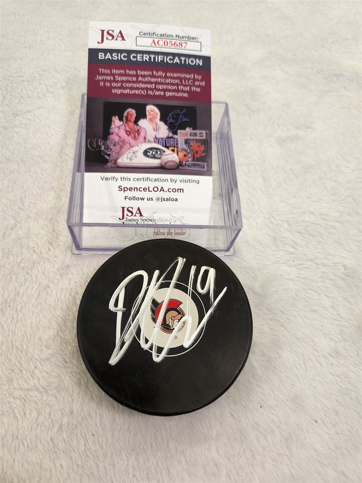 DRAKE BATHERSON signed SENATORS puck JSA COA 