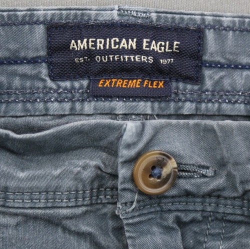 Pantalones cortos chinos ajustados para hombre American Eagle Extreme Flex azul talla 44 - Imagen 3 de 10
